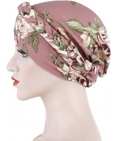 Ethnic Bohemia Pre-Tied Twisted Braid Chemo Cancer Head Cap - Black - Buy Online on GoSupps.com
