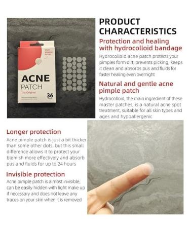 Invisible Pimple Patches - Hydrocolloid Acne Treatment for Quick Healing & Smooth Skin | 36ct (2 Sizes - Buy Online on GoSupps.com