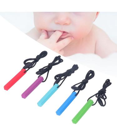 5-Piece Silicone Baby Teething Necklace - Crystal Oral Motor Aids for Soothing Teething Pain | International Shipping - Buy Online on GoSupps.com