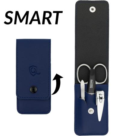 marQus 4-Piece Manicure Set for Women and Men - Solingen Nail Care Kit for Traveling - Blue - Buy Online on GoSupps.com
