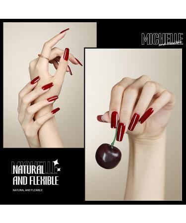 Michelle 504pcs Long Square False Nails Tips - Pre-shaped Gel Nail Tips for Acrylic Extensions - DIY Nail Salon at Home - Buy Online on GoSupps.com