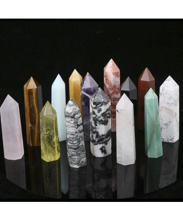 Natural Tiger Eye Crystal Hexagon Point - 70-80mm Healing Stone Wand | Unique Home Decor & Gift - Buy Online on GoSupps.com