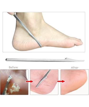 Stainless Steel Horn Skin Remover - Pedicure Tool with 10 Replacement Blades for Wet & Dry Feet | Effective Hard Skin Corneal Care - Buy Online on GoSupps.com