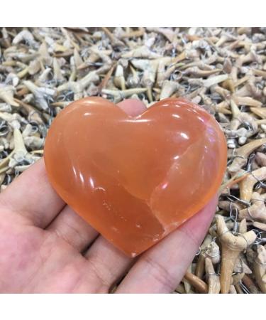 Big Size Natural Orange Selenite Heart Crystals Specimen for Home Decoration s