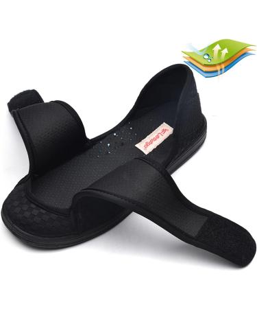 Yytcsjz Women's Wide Width Diabetic Walking Sneakers - Extra Wide Surgery Recovery Shoe for Edema - Non Slip Comfortable Shoes for Elderly - Black 24.5cm - Buy Online on GoSupps.com