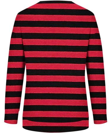 oelaio Womens Trendy Plaid Sweatshirts Lightweight Fall 2023 Long Sleeve Printed Tops Shirts Cute Teen Girls Crewneck Soft Red - Buy Online on GoSupps.com