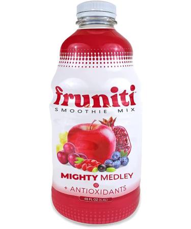 Fruniti Mighty Medley (Antioxidant + SuperFruit) Smoothie Mix - Tumeric, Acai, Goji, Elderberry and Blueberries, Pomegranate, Grape Skin, Apple & Pineapple - Makes Up To 2412 oz. Smoothies Superfruit Smoothie Mix 48 Fl Oz (Pack of 1)
