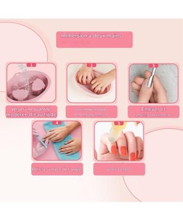 Bol Ongles D poseur | Bassin de Manucure pour D capage - Bol de Trempage Compact en Silicone pour Maison & Institut Rose - Buy Online on GoSupps.com