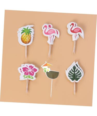 DIKACA Kids' Party Supplies 24 Pcs Decor Cake Toppers Flamingo Picks Cake Picks Ingredients Plug in Pineapple Kids Party Supplies As Shown 24 pcs - Buy Online on GoSupps.com