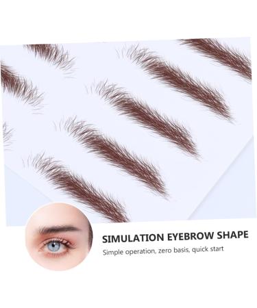 Healeved 4pcs Eyebrow Stickers Eyebrows Makeup Tools False 6d Mold Modify Water Transfer Paper with Ink - Buy Online on GoSupps.com