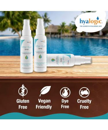 Hyalogic After Sun Spray - Soothing Hyaluronic Acid & Peppermint Oil | 4oz | Shop Internationally - Buy Online on GoSupps.com