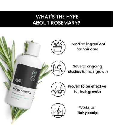 Thrive-co Hair Vitalizing Rosemary Shampoo | Hair Fall Control & Growth | Paraben & Sulfate Free | Caffeine & Zinc PCA | 250ml | International Shipping Available - Buy Online on GoSupps.com