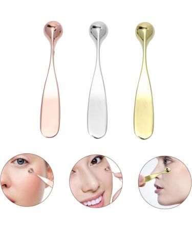 Lurrose 3pcs Mask and Makeup Tool Set - Metal Facial Massage Spoon, Beauty Scoop, and Eye Cream Massager - Buy Online on GoSupps.com
