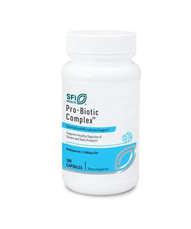 Klaire Labs SFI Health Pro-Biotic Complex - Intestinal Support for Men & Women, 5 Billion CFU Lactobacillus acidophilus & Bifidobacterium bifidum Probiotic, Hypoallergenic & Dairy-Free (100 Capsules) 100 Count (Pack of 1)