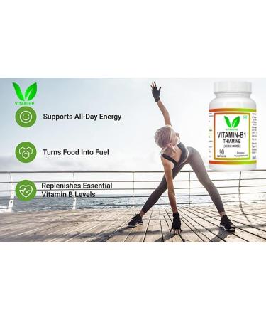 Vitamin B1 (Thiamine) High Dose 90 Capsules - Buy Online on GoSupps.com