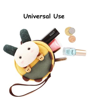 LANEYLI Pacifier Case for Diaper Bag - Canvas Pouch with Zipper Pocket - Holds 4 Pacifiers - Rabbit Design - 1 Pack - Perfect 1st Mother's Day Gift for New Mom - Yellow - Buy Online on GoSupps.com