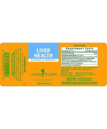 Herb Pharm Liver Health - 1 fl oz (30 ml) - Natural Support for Liver Wellness - Buy Online on GoSupps.com