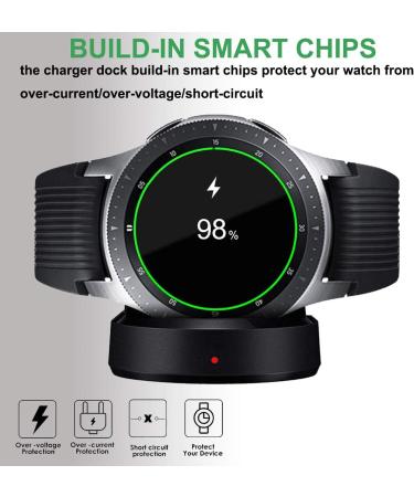 Samsung Galaxy Watch Charger | Replacement Charging Dock for SM-R800/R810/R815 | Black Cradle for 42mm/46mm Smart Watch - Buy Online on GoSupps.com