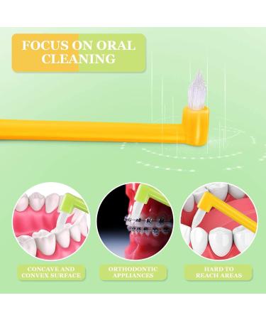 Ieron Tuft Toothbrush Set - 2 Pieces Pointed & Flat Soft Slim Design for Detail Cleaning | International Shipping - Buy Online on GoSupps.com