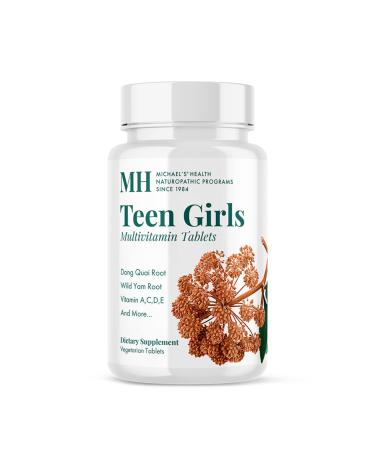 MICHAEL'S Health Naturopathic Programs Teen Girls Multivitamin - 60 Vegetarian Tablets - with B Complex Vitamins & Female Herbal Blend - Kosher - 30 Servings