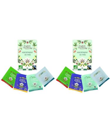 English Tea Shop Assortiment de th s bio - Earl Grey Th vert menthe Th vert grenade Th blanc - Bo te de 20 sachets 4x5 de chaque th 1 Unit (Lot de 2)
