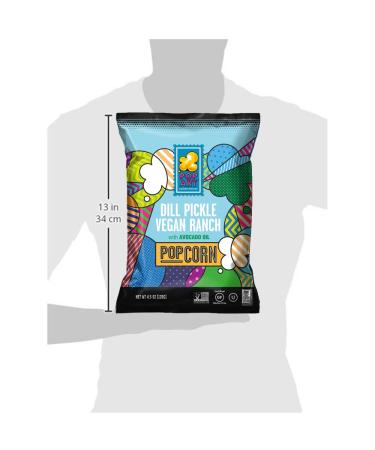 Pop Art Snacks Dill Pickle Vegan Ranch Popcorn - 4.5 oz Gluten-Free Gourmet Snack - Buy Online on GoSupps.com