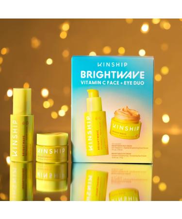 Kinship Brightwave Vitamin C Face + Eye Duo | Brightening Serum & Eye Cream for Dark Spots Fine Lines & Puffiness | All Skin Types - Buy Online on GoSupps.com