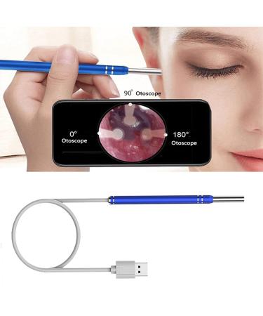 EAHTHNI Ear Wax Removal Ears Cleaner Earwax Remover Tool with Camera and 6 LED Lights Waterproof Otoscope for Android Smart Phones (Blue)