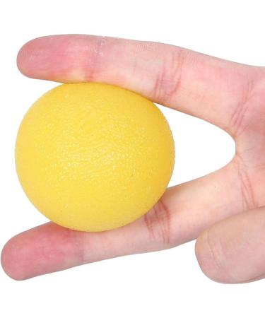 Pack of 3 Silicone Hand Grip Balls - Strength Trainer & Stress Relief for Adults & Kids - Yellow Round - Buy Online on GoSupps.com