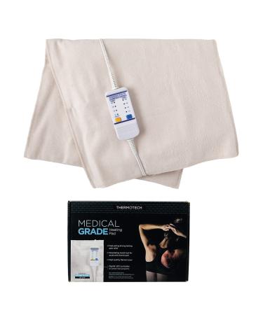 Thermotech Automatic Digital Moist Heating Pad Heating Pad  Beige  king 27 X14 1 Count (Pack of 1)