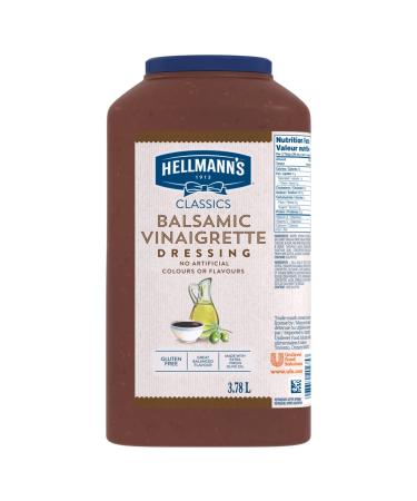 Hellmann's Balsamic Salad Dressing No Artificial Colours or Flavours Gluten Free 3.78 L
