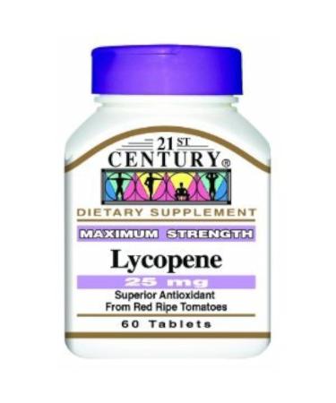 LYCOPENE Maximum Strength 25 mg TRIPLE VALUE PACK (3X 60 TABLETS) by 21st Century Health Care