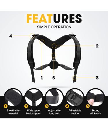 Invisible & Adjustable Posture Corrector for Women and Men - Clavicle Support Brace for Neck, Back, and Shoulder Pain Relief - Buy Online on GoSupps.com