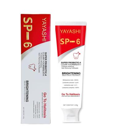 Sp-6 Probiotic Toothpaste Stain Removing Promotes Healthy Teeth Fresh Breath Sp-6 Ultra Whitening Toothpaste.(1Pcs)