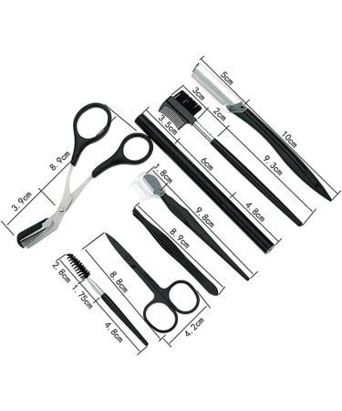 Laimoere 8-Part Eyebrow Set - Premium Eyebrow Brushes Tweezers Scissors & Combs for Perfect Brows | International Shipping - Buy Online on GoSupps.com