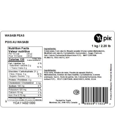 Yupik Wasabi Peas 1kg 6 Count 6 kg - Buy Online on GoSupps.com