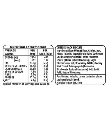 Jacobs Mini Cheddars Original 48 x 23g - Buy Online on GoSupps.com