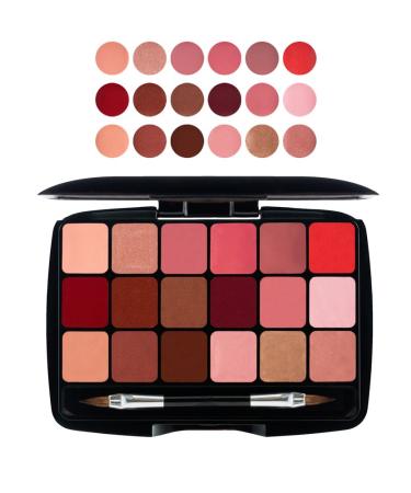 EVE PEARL Ultimate Lip Palette - 18 Color Matte & Shimmer Lipstick Set with Aloe & Vitamin E - Buy Online on GoSupps.com
