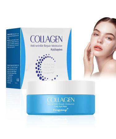 Fengyang Fengyang Collagen Eye Mask Hyaluronic Acid Eye Pads Reduces Wrinkles and Puffiness Anti-Aging Hydrogel Pads with Cooling Moisture