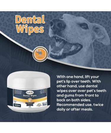 Jungle Pet Dog Dental Wipes - 50 ct - Reduce Plaque, Tartar & Bad Breath - Peppermint Scent - For Dogs and Cats - Buy Online on GoSupps.com