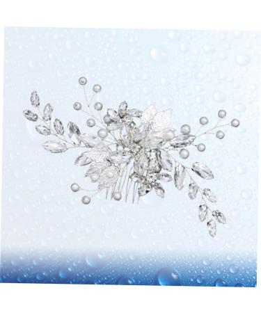 FRCOLOR bridal side comb wedding side comb wedding flower hair comb wedding hair accessories jewelry comb bride pearl hair comb wedding diamond comb bridal hair comb grace banquet crystal - Buy Online on GoSupps.com