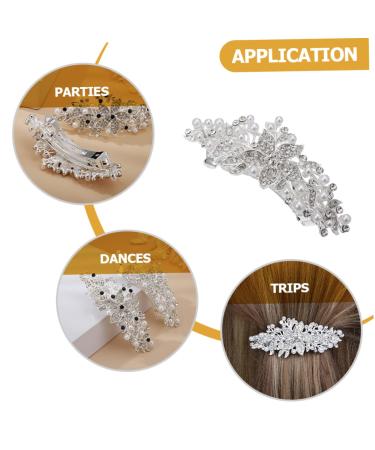 FOMIYES Rhinestone Hair Clip - Elegant Sparkly Barrette for Women - Wedding Hair Accessories - Buy Online on GoSupps.com