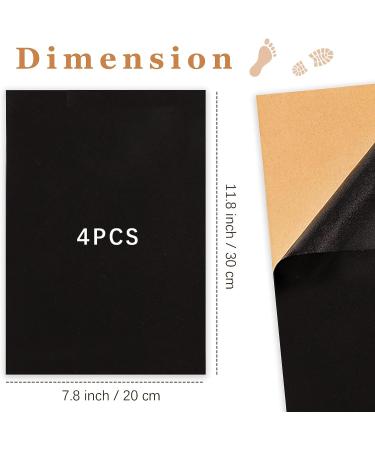 Caydo 4-Piece Black Suede Self-Adhesive Sticky Sheets for Dance and High Heeled Shoes - A4 Size - Buy Online on GoSupps.com