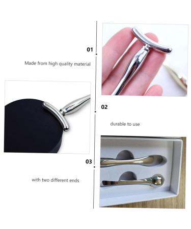 Double-End Facial Mask Spoon Set - Portable Beauty Scoop & Eye Cream Applicator | 9.6x3.5cm Silver - Buy Online on GoSupps.com