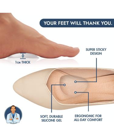 Dr. Frederick's Original High Arch Gel Insoles - 6Pcs - Arch Support Inserts for Men & Women - Foot Pain Relief - Wear with Shoes - Better Than Foot Brace - Buy Online on GoSupps.com