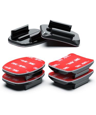 WEALPE glue containment helmet holder sticky flat bent 3M brackets compatible with hero 11 10 9 8 7 max fusion hero (2018) 6 5 4 session 3 2 1 cameras 6 x adhesivePads - Buy Online on GoSupps.com