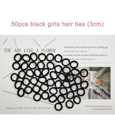 Soft Cotton Hair Ties for Baby Girls - 150PCS Black White Pink Hair Bands - Buy Online on GoSupps.com
