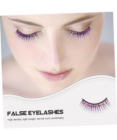 Didiseaon 30 Pairs Fluffy extend False Eyelashes With diamond Fake eyelashes eyelashes fluffy clothing Cosmetic bag make up flash strip lashes colored fake lashes - Buy Online on GoSupps.com