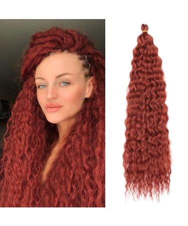 22 inches 3 packs deep twist crochet hair ocean wave curly bohemian crochet braids deep wave hair bundle synthetic hair extensions for women girls 22inch 350#