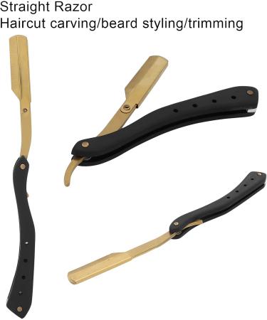SYH & AQYE Stainless Steel Eyebrow Holder | Foldable Manual Razor for Men | Multi-Purpose Dermaplaning Tool | Gold Facial & Eyebrow Razor - Buy Online on GoSupps.com